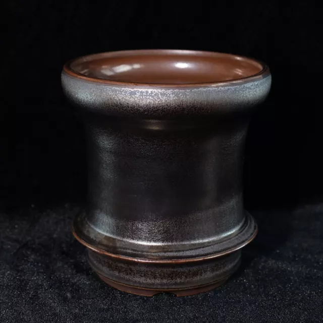 POT céramique 13cm Bronze Fait Main pour caudex plante ariocarpus,copiapo,agave