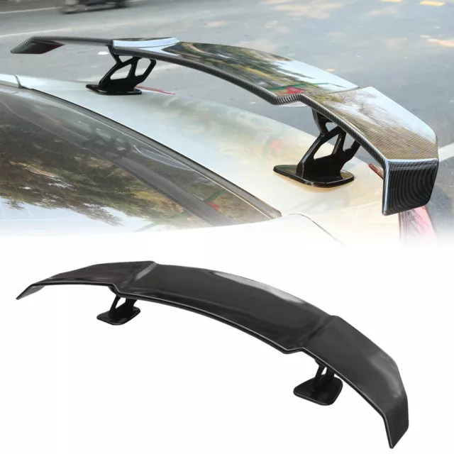 Universal V-STYLE Rear Boot Trunk Racing Spoiler Wing Carbon Fiber Look