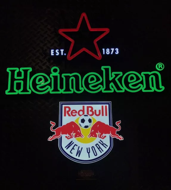Heineken Red Star New York Red Bulls MLS Soccer LED Beer Sign