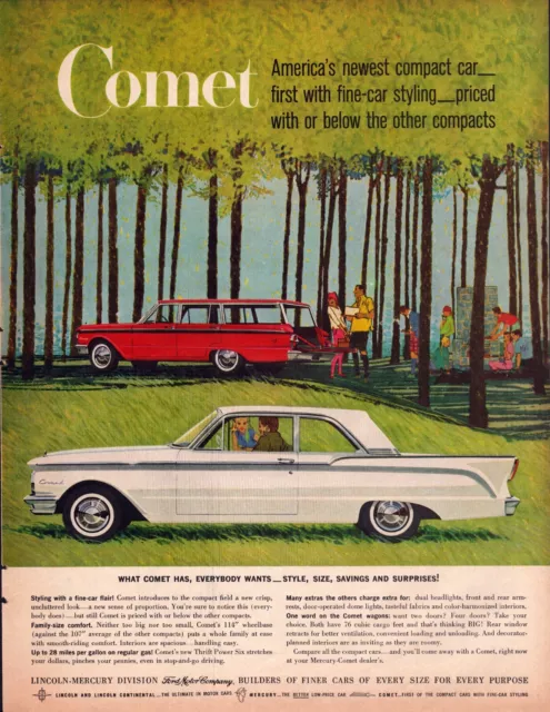 Vintage Print Ad -1960 Comet from Ford