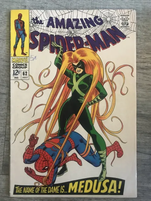 Amazing Spider-Man #62 Nice Silver Age Vintage Superhero Marvel Comic 1968 VG/FN