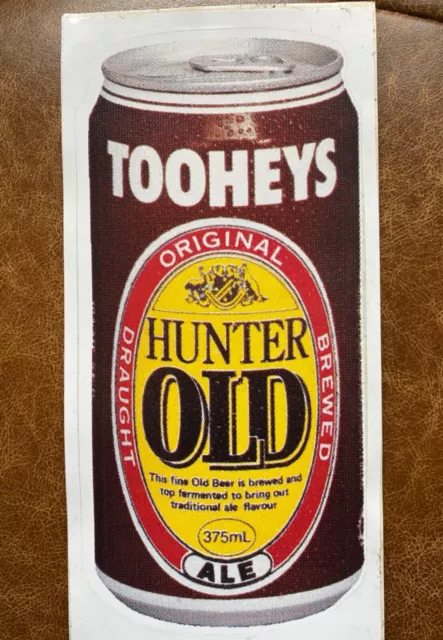 Vintage Tooheys Hunter Old Ale sticker Decal Man Collectors Man cave 