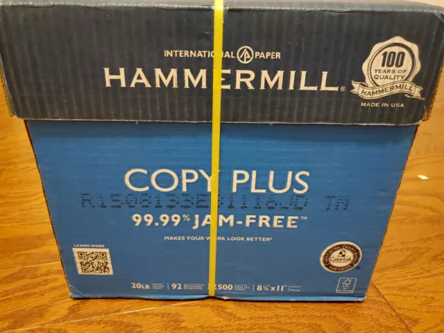 Hammermill Copy Plus 8.5 x 11 Paper 20lbs 2500 sheets #105650 LOCAL PICKUP ONLY