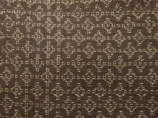 6788309: Japanese Kimono / Antique Kimono / Doro Oshima Tsumugi / Woven Shippo P