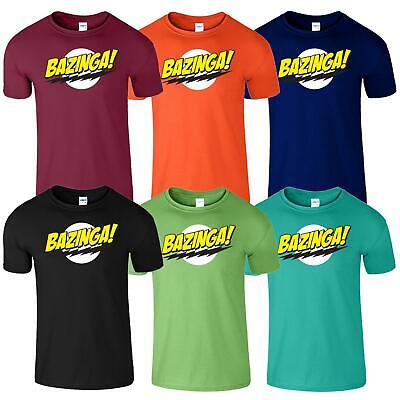 BAZINGA Mens Kids Tshirt Big Bang Theory Funny Boys Girls Gift Top T-Shirt