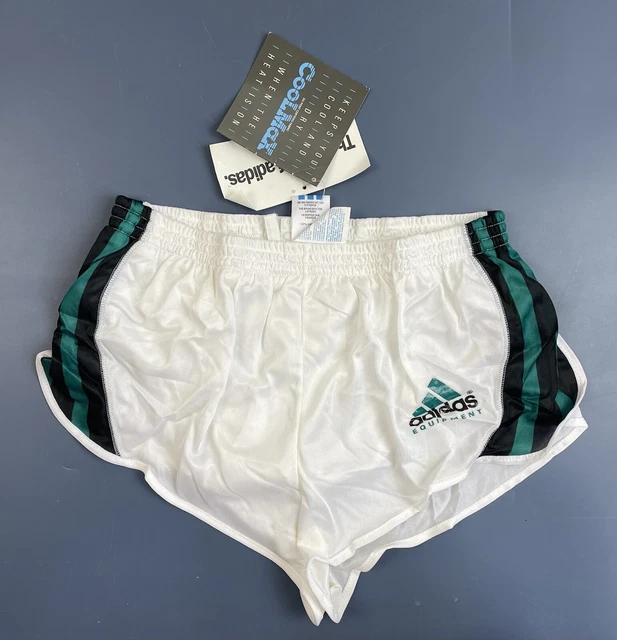 Pantaloncini Da Calcio Da Corsa Adidas Attrezzature Anni '90 Bianchi Taglia M Adulto
