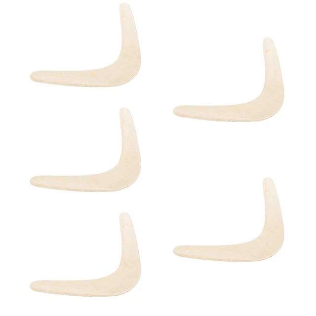 5 piezas Boomerang de madera Boomerang Retorno Boomerang Juguete de Lanzamiento y Atrapa Exterior para Niños Adu
