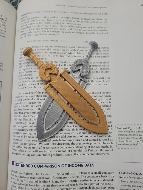 LOTR Sword Bookmark Unique Book Holder Gift for Book Lovers and Readers