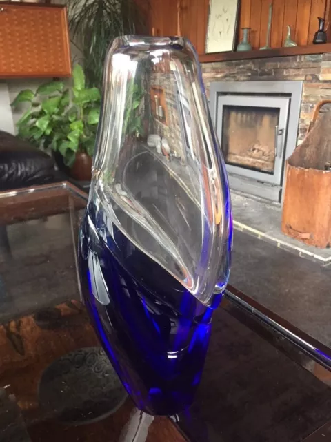 Vintage 1970s Czech Glass Vase by Ladislav Palecek for Beranek Skrodovice