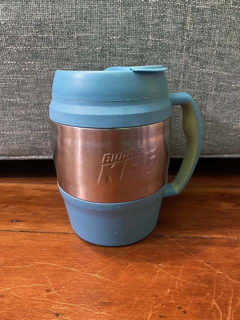 Bubba Keg 52 oz Insulated Turquoise Blue Trim Silver EUC Light Blue Mug Cup