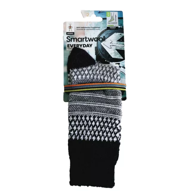 Smartwool Women's M Every Day Full Cushion Crew Socks Gray Colorblock Thick