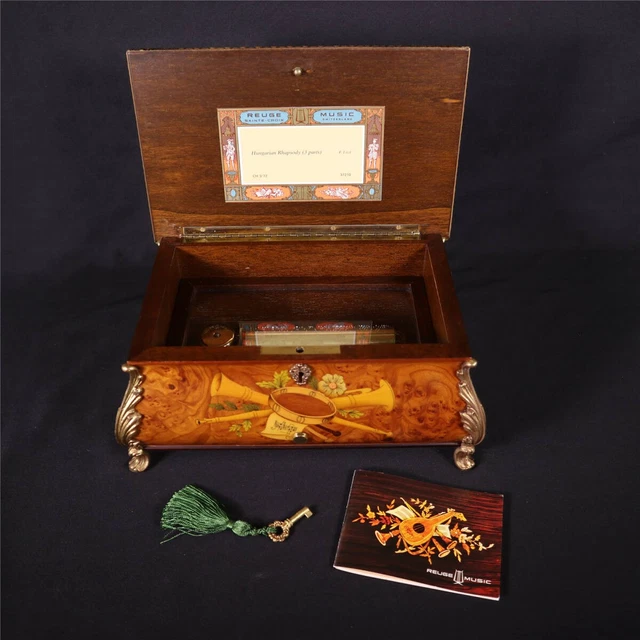 ANTIQUE REUGE WOODEN Music Box 72 Valves 3 Parts $1,851.02