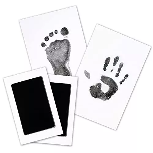 Baby Footprint & Handprint Inkless Ink Pad - 2 2 Count (Pack of 1) Jet Black