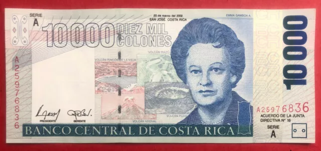 N°45 Billet De Banque Costa Rica 10 000 Colones 2002