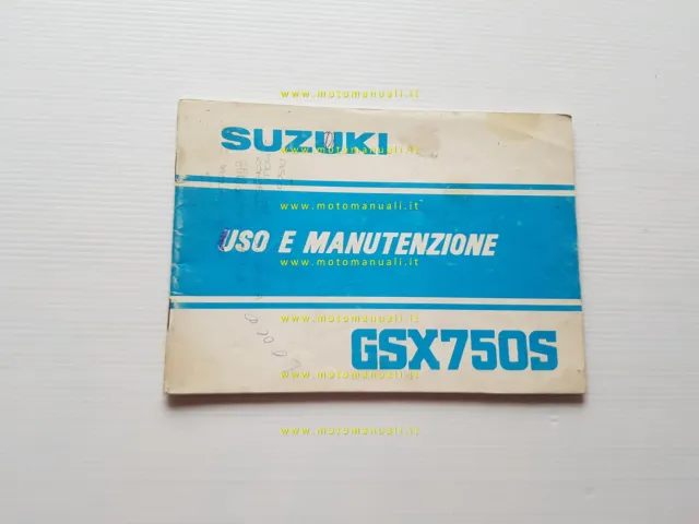 Suzuki GSX 750 S KATANA 1981 manuale uso manutenzione ITALIANO originale moto