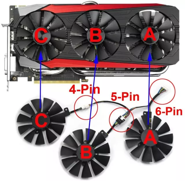 ROG-STRIX RX580/480 for ASUS GTX1080Ti 1080 1070Ti 1070 1060 GAMING Cooling fan