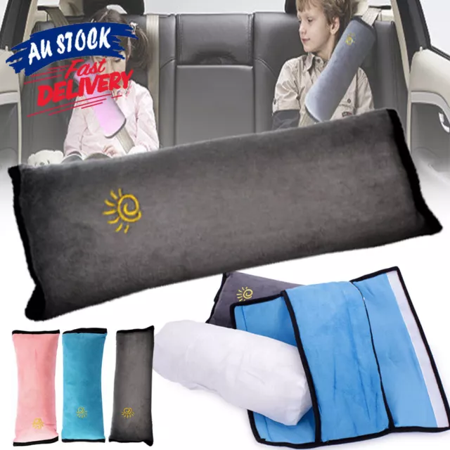 1/2pc Head Support Plush Pillow Cushion Kids Car Seat Belt Shoulder Pad Cover