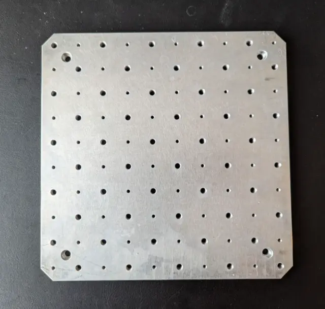 Aluminum Fixture Plate [200mmx200mmx6mm] Optical Breadboard M5 and M3 threads