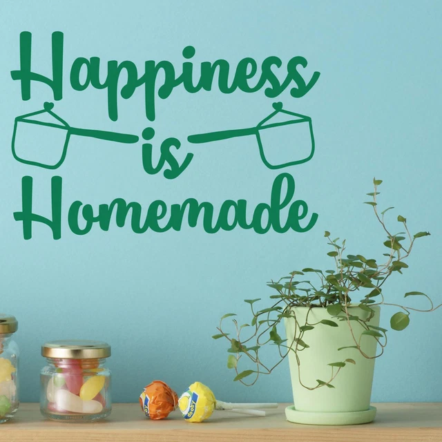 Happiness Is Homemade v2 Wall Sticker Decal Kitchen Family Home Cooking Décor 3