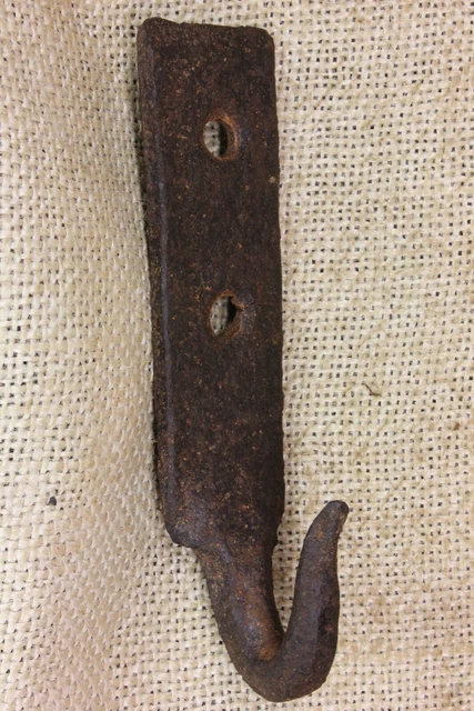 Old Hanger Hook Barn Find Smoke house Vintage 1800s Hearth Blacksmith Iron Rusty