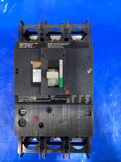 Merlin Gerin Compact CF 250NA #37402 250A 3P 480V Molded Case Switch Used Merlin Gerin Compact CF 250NA #37402 250A 3P 480V Molded Case Switch Used