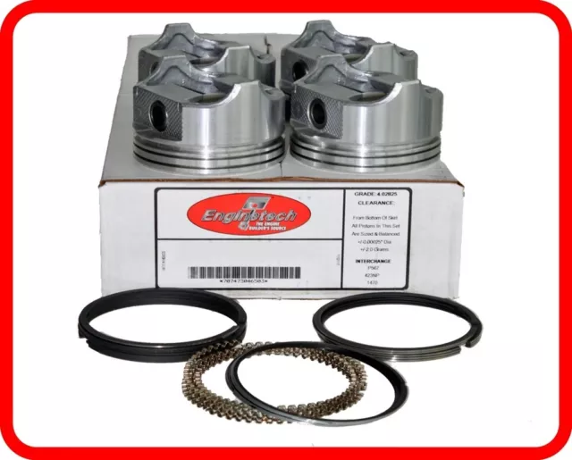 95-99 Mitsubishi Eclipse 2.0L DOHC L4 16v '420A'  (4)Dome-Top Pistons & Rings