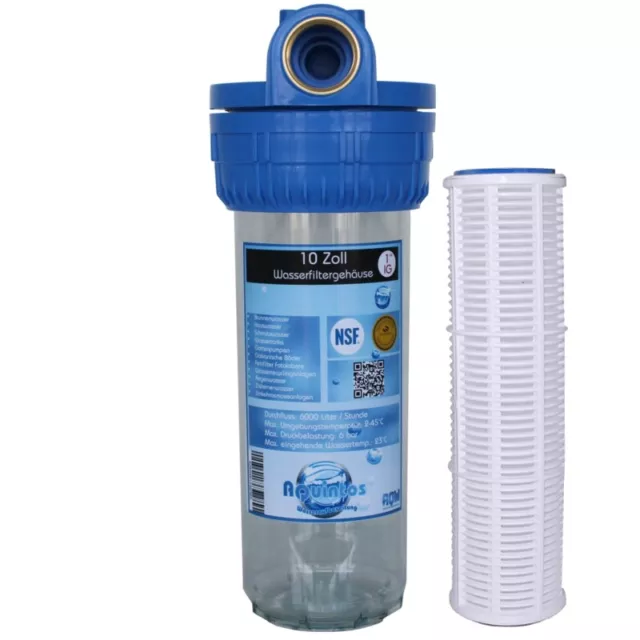 Filtro de Agua Caja de 50µ Set Filtro 10 Pulgadas - 1" IG Set Completo Nuevo