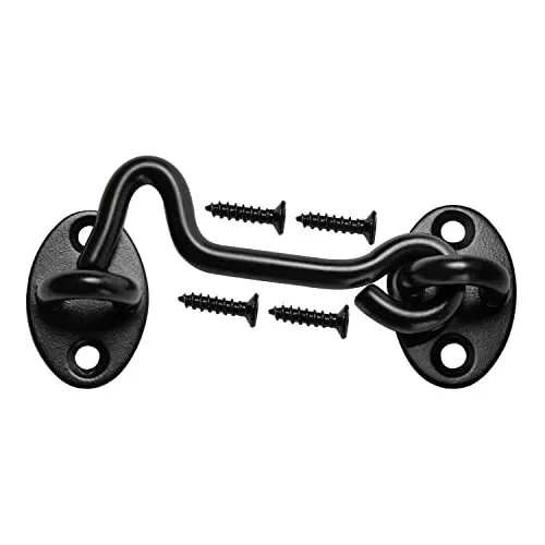 Klurent 4" Barn Door Latch Door Lock Hardware Sliding Door Lock Eye Hook Latc...