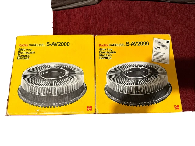 Lot De 2 KODAK CAROUSEL S-AV2000 / Slide Tray / Diamagazin / Bandeja / Magasin