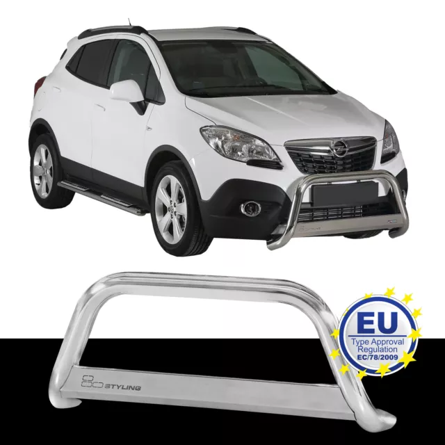 Barre de Protection Personnes Inox Convient pour Opel Mokka 2012 À 2016 Chrome