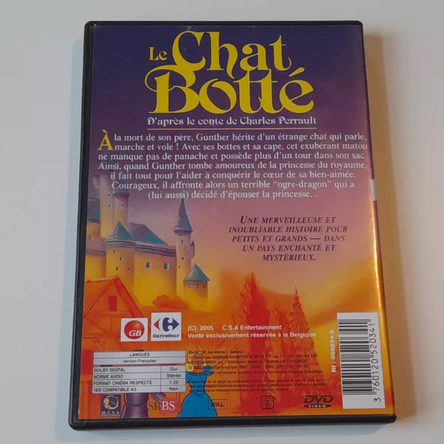 Dvd Le chat botté dessin animé 2005 conte de Charles Perrault français 2