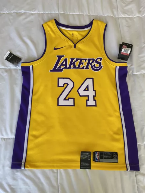 Men's Los Angeles Lakers Kobe Bryant #24 Yellow Swingman Jersey - Icon  Edition