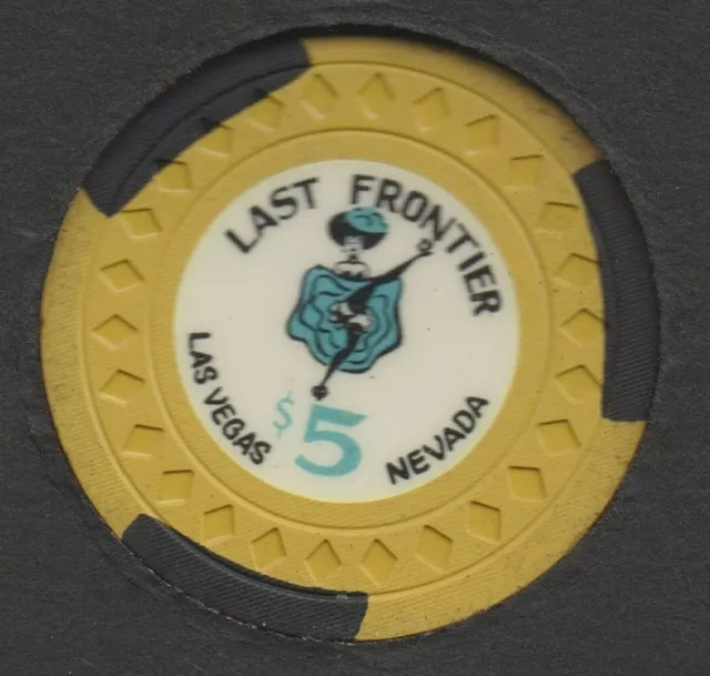 1959 Last Frontier $5 Casino Chip Las Vegas Nevada Diamond Mold  Ner-Mint