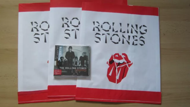 THE ROLLING STONES Stripped Live JAPAN PROMO CD Mint + 3x PROMO bags