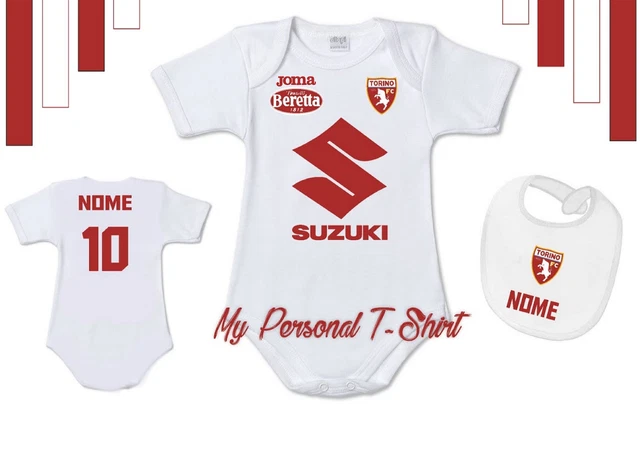 Coordinato Body Bavaglino Neonato Torino Personalizzato Con Nome Idea Regalo