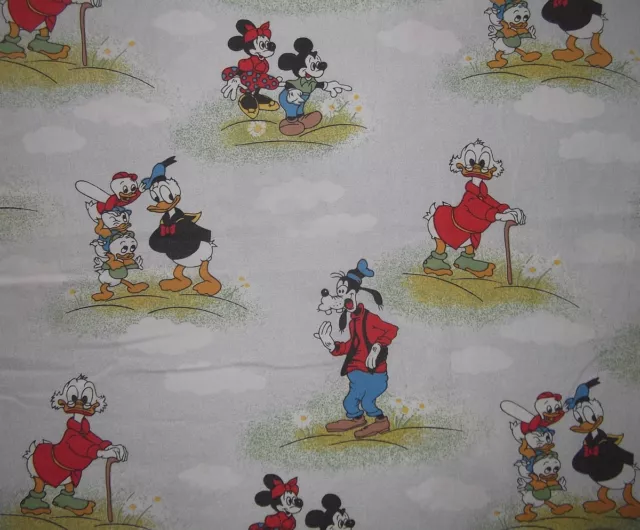 Disney Donald Duck Minnie Micky Maus Bettwäsche bedding Fabric Mouse Mickey 80s