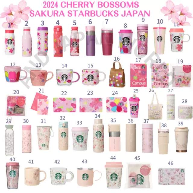 Starbucks Japan SAKURA 2024  1st & 2nd Cherry Blossom Mug Cup Thumbler STANLEY