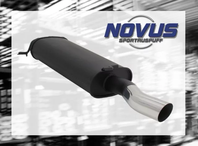 NOVUS Sportauspuff Gruppe N ESD 1x 60mm S-Design für VW Golf 1 Cabrio Typ 155