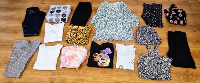 Pacchetto di vestiti enorme per ragazze 9 e 10 anni *Prossimo Matalan nuovo look H&M* articoli X16