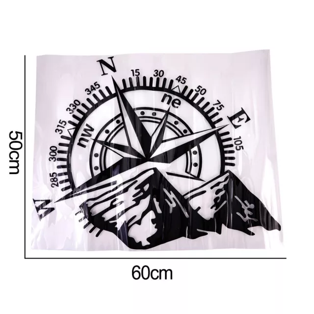 Mountain Compass Large Vinyl Car Bonnet Side Stickers Van-Decal Camper Caravan