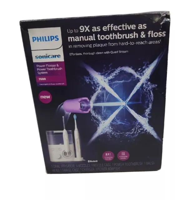 Sistema de hilo dental y hilo dental eléctrico Philips Sonicare 7000 blanco ENVÍO GRATUITO