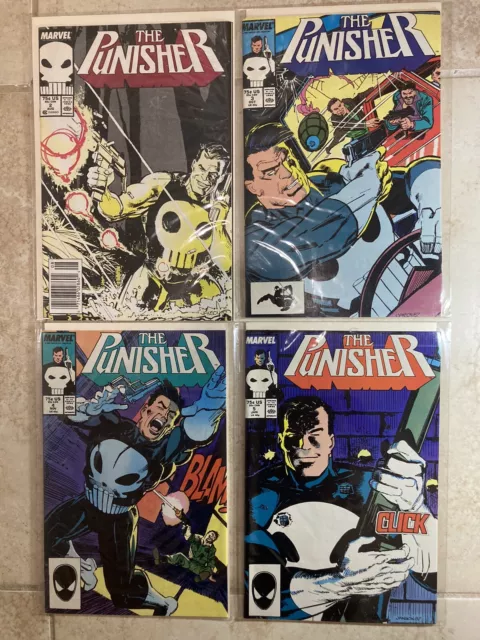 The Punisher, Lot of 8, issues 2, 3, 4, 5, 6, 7, 8 & 9. High Grade