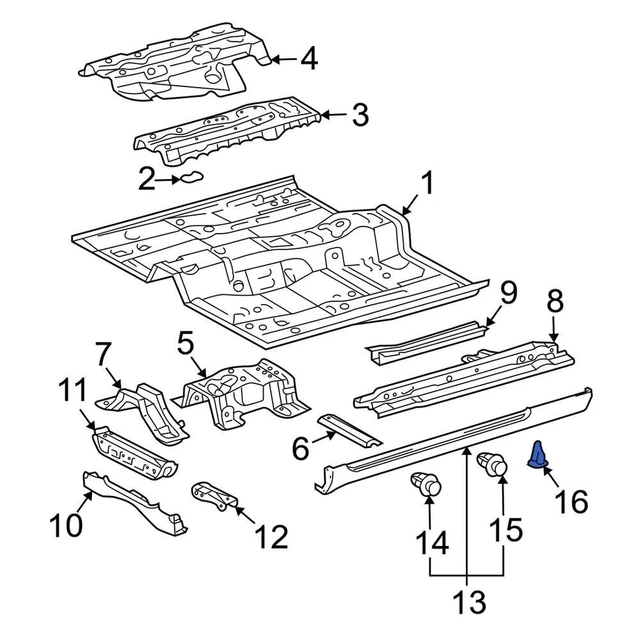 Toyota 75867AA010 Rocker Panel Molding Clip