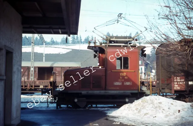 35mm Swiss Railway Slide - VHB No. 161 Electric Locomotive c1969 [G202]