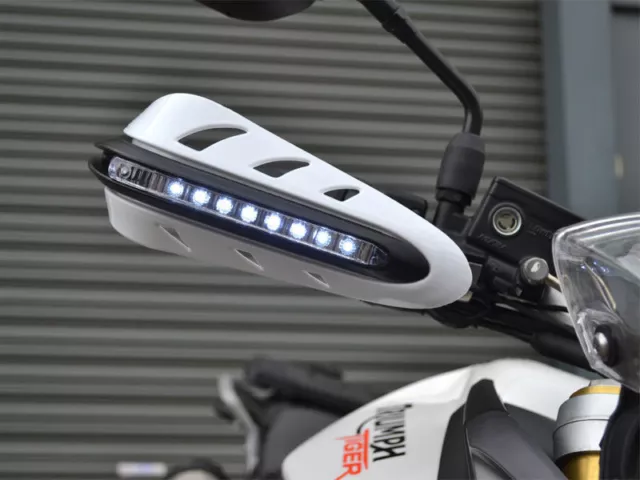 Protege Poignee A Led Avec Clignotant Supermotard Dirt Cross Bike Yz Kx Cr Rm 2