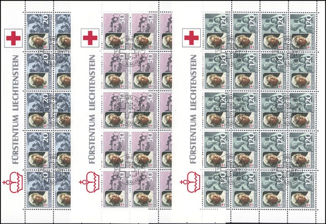 875-877 Rotes Kreuz 1985, 3 Werte, Kleinbogen-Satz ESSt