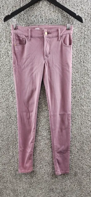 Old Navy Pink Rockstar Super Skinny 24/7 Jeans Stretch Women's Size 0