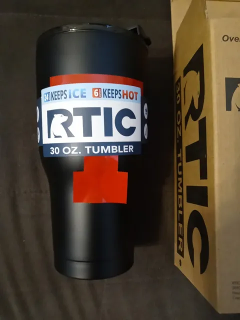 RTIC 30 oz Tumbler w/ Lid Black Color  Insulated Stainless Steel Double Wall