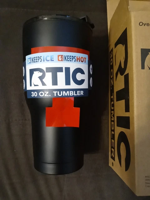 RTIC 30 oz Tumbler w/ Lid Black Color  Insulated Stainless Steel Double Wall