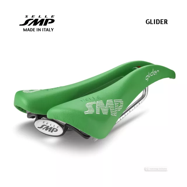 NEW Selle SMP GLIDER Saddle : GREEN ITALY - MADE IN iTALY!